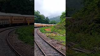 Journey Through ☘️🫶Nature #ytshorts #shorts #trending #viral #monsoon #indianrailways #railfans #goa