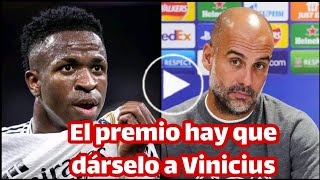 Pep Guardiola rompe su silencio y defiende a Vinicius Juniors tras robarle el Balón de Oro