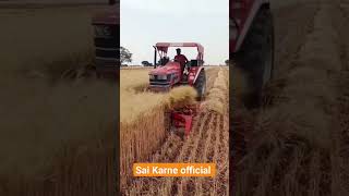 Mahindra Arjun Novo 605DI wheat flour cutting machine