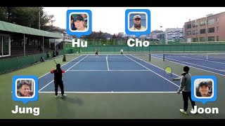 [#34 테니스복식] BWC ㅣ Joon & Jung vs Hu & Cho l 나이스파트너~