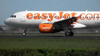 EasyJet Airbus A319 take off Amsterdam Schiphol