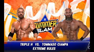 WWE | Triple H vs Tommaso Ciampa Extreme Rules | Summer Slam 2022