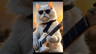 Cute persian Cat Playing Guitar #shorts #animals #pets