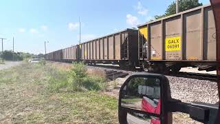 NB CSX unit 3402-319 DPU 904 on the Henderson sub. Springfield Tn 06/25/23