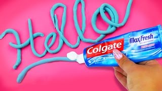 HOW TO MAKE TOOTHPASTE PLAYDOUGH ♥ DIY