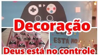 Decoração  Deus está no Controle.🎮 ideia de lembrancinha para o culto infantil