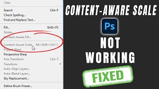 Content Aware Scale is Grayed in Photoshop Content Aware Scale not Working How to use content aware