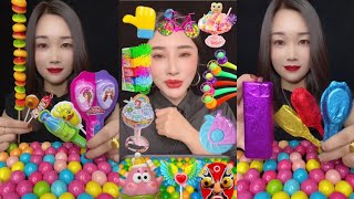 Relaxing ASMR candy mukbang 😍 Satisfying and sweet #asmr #mukbang #candy #eating