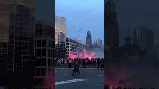 Celebrations in Holland for Football match