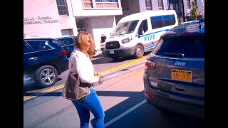 NECRO attempts to solicit drugs from JUNKIE in front of NYPD Police - Watch Now!