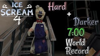 Ice Scream 4 Hard + darker mode (glitchless) 7:00 (World Record)