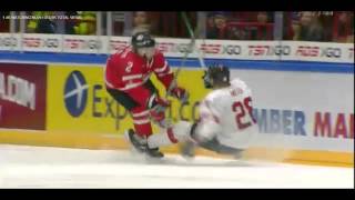 Joe Hicketts Huge Hit On Timo Meier In World Juniors