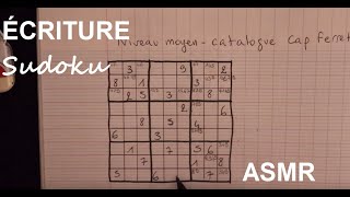 ASMR français - Écriture : Sudoku, niveau moyen - Partie 1