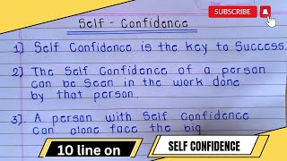 10 line on self confidence|| Write a short Essay on self confidence || Essay writing