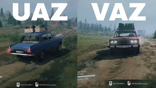 Spintiers Mudrunner offroading with old Russian  🇷🇺 cars VAZ snd UAZ.