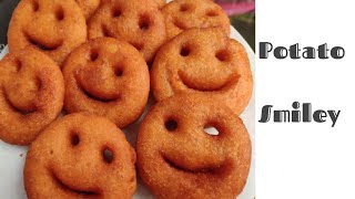 Potato Smiley Recipe | बच्चो की Birthday party पर बनाए #potatosmiley🙂 घर में उपलब्ध सामान के साथ