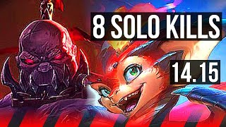 SION vs SMOLDER (TOP) | 11/1/6, 8 solo kills, Rank 6 Sion, Legendary | JP Master | 14.15