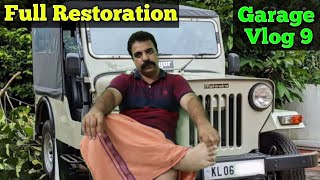 Mahindra Jeep Restoration | Full Painting | Best place to paint your car | Garage Vlog | #repainting