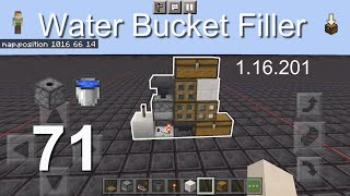 Minecraft Bedrock Tutorials(71) - How to build a Water Bucket Filler (1.16.201)