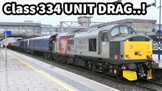 Class 334 UNIT DRAG, 37409, RARE Running of 4G11 & More LOCOS at Stafford 11/07/24