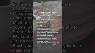 Morning routine, for a successful start to your day