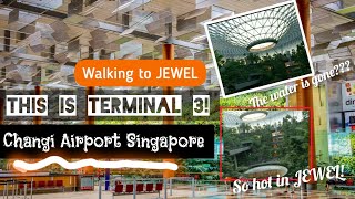 SG VLOG #8 DARI TERMINAL 3 MENUJU JEWEL CHANGI AIRPORT | Air terjunnya mati dan panas banget??