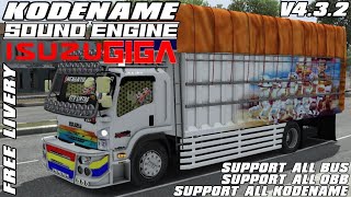 "GIGA FVR" SHARE KODENAME SOUND ENGINE ISUZU GIGA FVR BUSSID V4.3.2 + FREE LIVERY|MOD BUSSID TERBARU