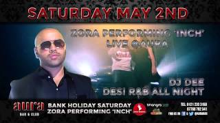 Zora live at Aura Bar Birmingham Sat 2nd May