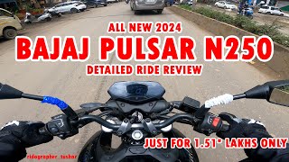 2024 Bajaj N250 Full Ride Review | Just @ 1.51* lacs | Value for money | Ridographer Tushar