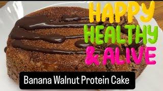 Banana Walnut Protein Cake #healthylifestyle #deliciious #cakerecipe #easyrecipe