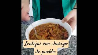 #comidasrapidasyfacilesdehacer Lentejas con chorizo de pueblo ñam 😋