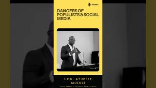 Honourble Atupele Muluzi On The Dangers of Populists, Social Media and Fake News #malawi #politics