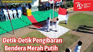 PENGIBARAN BENDERA MERAH PUTIH saat Upacara HUT ke-79 RI