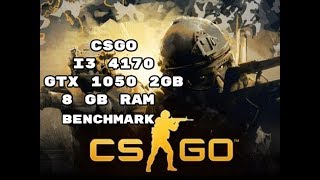 i3 4170 + GTX 1050 2GB - CSGO Benchmark Test.