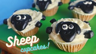 Sheep Cupcakes | Vanilla Cupcakes With Buttercream Frosting | Cutest Sheep Cupcakes 🐑🧁