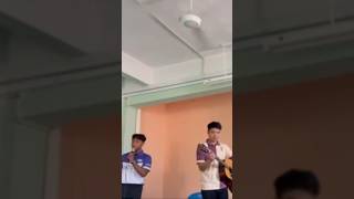 Dua orang pelajar handsome IPGKDRI jamming lagu ciptaan sendiri