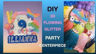 DIY 3D Glitter Party centerpiece || POP-IT PARTY DECORATION