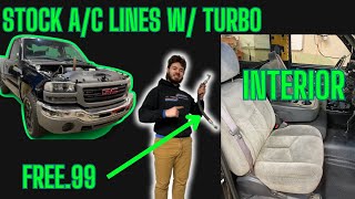 How to fit stock A/C lines with a TURBO on your Silverado/Sierra + INTERIOR update