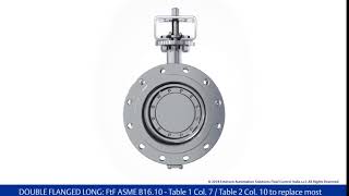 F21 Triple Offset Valves   Series 30000   Double Flanged Long Pattern Body Style