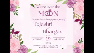 Tejashri 💞 Bhargav | Engagement On 19th Feb 2024