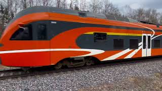 Дизель-поезд Штадлер 2428 между Тарту и Кяркна/ Stadler Flirt 2428 between Tartu and Kärkna