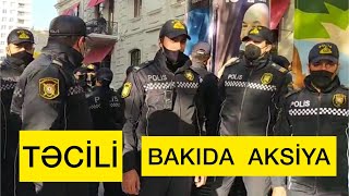 TƏCİLİ: Bakıda AKSİYADIR - Fəvvarələr meydanına  insan axını var