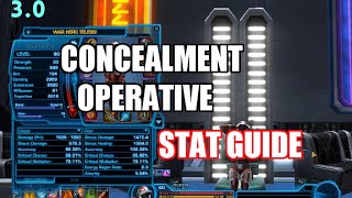 SWTOR: 3.1 Concealment Operative PVP Stat and Gearing Guide