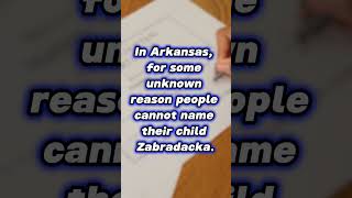 You Can't Name Your Child Zabradacka  #whlaw #crazylaws #arkansas