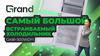 САМЫЙ БОЛЬШОЙ встраиваемый холодильник GRAND GABI-300WDFI