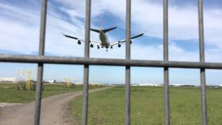 Malaysia airlines cargo Boeing 747-400F landing at the kaagbaan