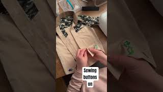 In action sewing #diy #sewing #button #vlog #couture