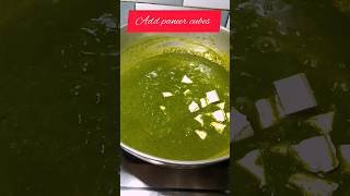 Palak paneer recipe. #viralaudio #trendingshorts #youtubeshorts #cooking_life30