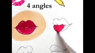 الطريقة الصحيحة لرسم الشفاه الفم خطوة بخطوة للمبتدئين,How to Draw the Mouth & Lips