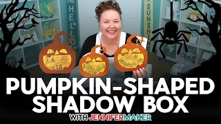 DIY Fall Shadow Box: This Easy Pumpkin Lights Up! 💡🎃